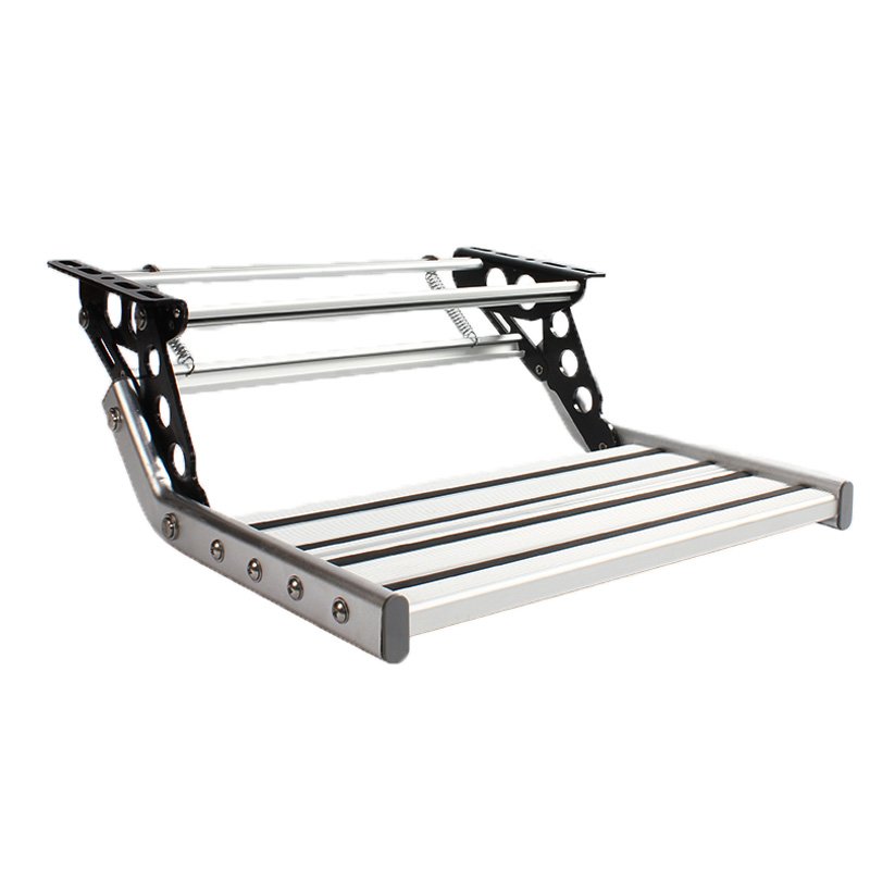 Aluminium alloy double layer folding ladders for camper car-73